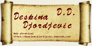 Despina Đorđević vizit kartica
